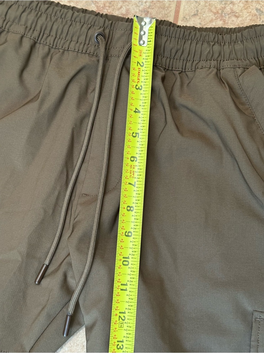 Stone Falcon Brown Cargo Joggers Pants Men's Medium Stretch Nylon Cinch A8-068 - Picture 15 of 16